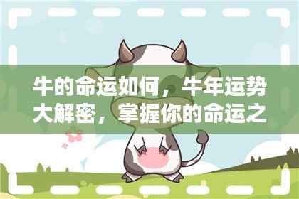 牛年运势揭秘,掌握命运之轮,洞悉牛年运势走向