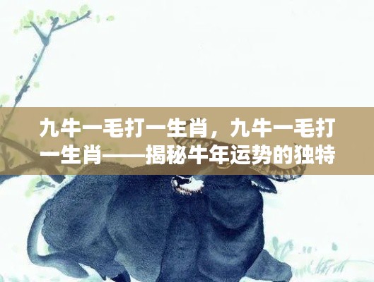 九牛一毛打一生肖,揭秘牛年运势之独特魅力