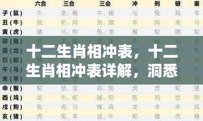 揭秘十二生肖相冲奥秘,生肖冲突详解表