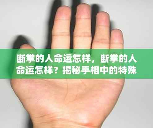 揭秘断掌手相,命运特殊印记的解读与探寻