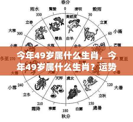 今年49岁属生肖运势展望与个性解析。