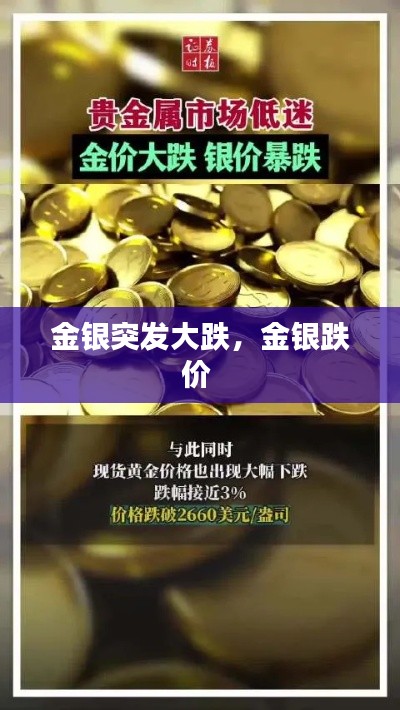 金银突发大跌,金银跌价