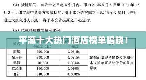 平潭十大热门酒店榜单揭晓!